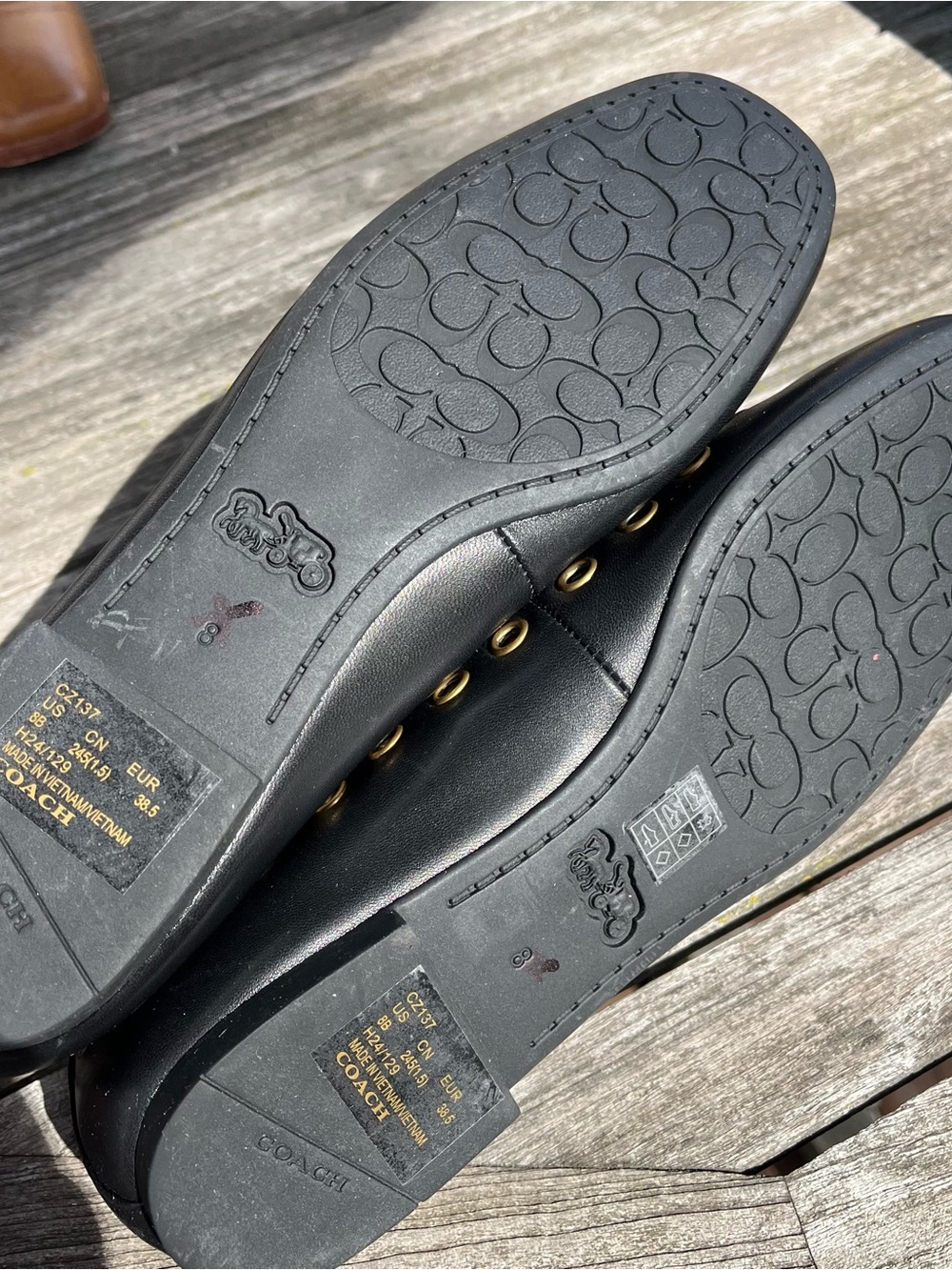 Coach Wendie ballet flats with grommets size 8 - Picture 6 of 8